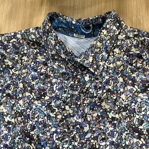 Robert Graham Blue and Black Patterned Shirt